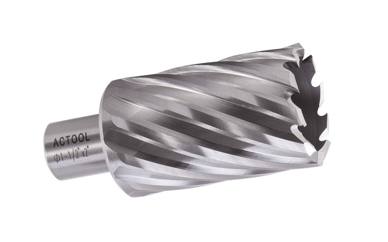 ACTOOL 1-1/2" Diameter Ã— 2" Depth of Cut HSS ANNULAR Cutter with 3/4'' Weldon Shank - Image 1